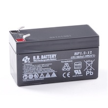 12V 1.2Ah Akku, AGM Bleiakku, B.B. Battery BP1.2-12, VdS, 97x45x50 (lxbxh), Pol T1 Faston 187 (4,75 mm)