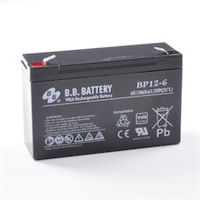 6V 12Ah Akku, AGM Bleiakku, B.B. Battery BP12-6, 151x50x94 mm (lxbxh), Pol T2 Faston 250 (6,3 mm)