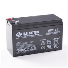 12V 7Ah Akku, AGM Bleiakku, B.B. Battery BP7-12, VdS, 151x65x93 (lxbxh), Pol T2 Faston 250 (6,3 mm)