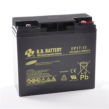 12V 17Ah Akku, AGM Bleiakku, B.B. Battery EP17-12, 181x76x166 (lxbxh), M5 Innengew.