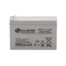 12V 4.2Ah Akku, AGM Bleiakku, B.B. Battery HR4.2-12FR, VdS, schwer entflammbar, ersetzt u. a. Panasonic UP-VW1220P1