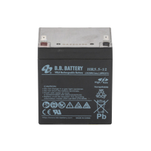 12V 5.5Ah Akku, AGM Bleiakku, B.B. Battery HR5.5-12, 90x70x102 (lxbxh), Pol T2 Faston 250 (6,3 mm)