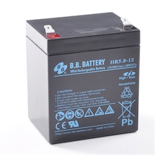 12V 5.8Ah Akku, AGM Bleiakku, B.B. Battery HR5.8-12, 90x70x102 (lxbxh), Pol T2 Faston 250 (6,3 mm)