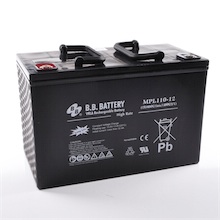 12V 110Ah Akku, AGM Bleiakku, B.B. Battery MPL110-12 H, 330x173x212 (lxbxh), M6 Innengew.