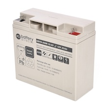 12V 20Ah Akku, Hochstrom, AGM Bleiakku, battery-direct, 181x77x167 (lxbxh), Pol B1 (M5 Schraube und Mutter)