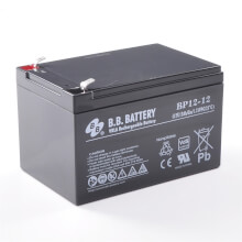 12V 12Ah Akku, AGM Bleiakku, B.B. Battery BP12-12, VdS, 151x98x94 (lxbxh), Pol T2 Faston 250 (6,3 mm)