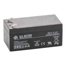 12V 3.6Ah Akku, AGM Bleiakku, B.B. Battery BP3.6-12, 134x67x60 (lxbxh), Pol T2 Faston 250 (6,3 mm)