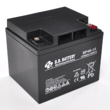 12V 40Ah Akku, AGM Bleiakku, B.B. Battery BP40-12, 197x165x171 (lxbxh), Pol M6 Innengew.