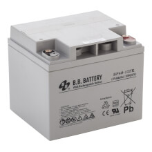 12V 40Ah Akku, AGM Bleiakku, B.B. Battery BP40-12FR, VdS, schwer entflammbar, ersetzt u. a. Panasonic LC-P1238APG