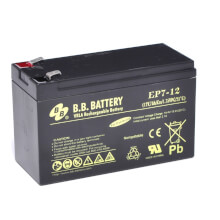 12V 2.3Ah Akku, AGM Bleiakku, B.B. Battery BP2.3-12, VdS, 178x34x60  (lxbxh), Pol T1