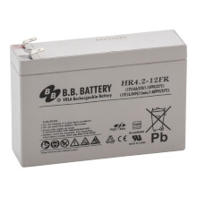 12V 4.2Ah Akku, AGM Bleiakku, B.B. Battery HR4.2-12FR, VdS, schwer entflammbar, ersetzt u. a. Panasonic UP-VW1220P1