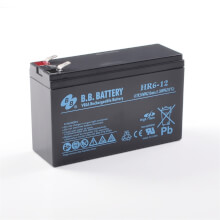 12V 6Ah Akku, AGM Bleiakku, B.B. Battery HR6-12, 151x51x94 (lxbxh), Pol T2 Faston 250 (6,3 mm)