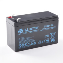 12V 9Ah Akku, AGM Bleiakku, B.B. Battery HR9-12, 151x65x94 (lxbxh), Pol T2 Faston 250 (6,3 mm)