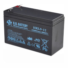 12V 9Ah Akku, AGM Bleiakku, B.B. Battery HRL9-12, 151x65x94 (lxbxh), Pol T2 Faston 250 (6,3 mm)