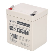 12V 5Ah Akku, Standby, AGM Bleiakku, battery-direct, 90x70x101 (lxbxh), Pol T2 Faston 250 (6,3mm)