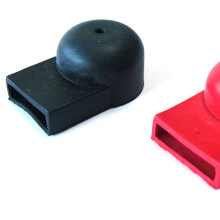 Polschutzkappe gross (Innendurchmesser 22 mm) - 1Stk. rot / 1Stk. schwarz